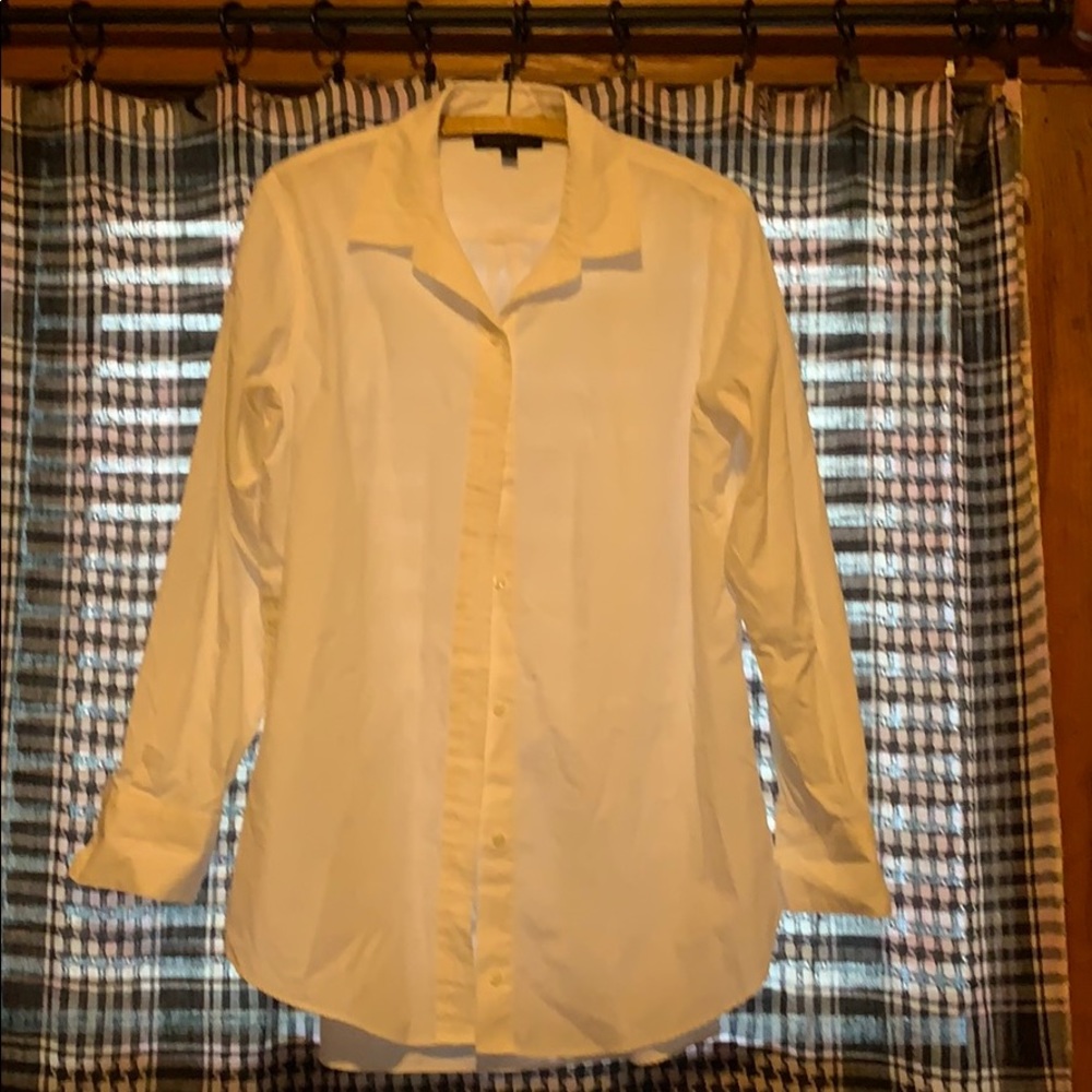 White long sleeve button up shirt